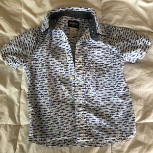 🦈🐟🦈 boys button up shirt 🦈🐟🦈